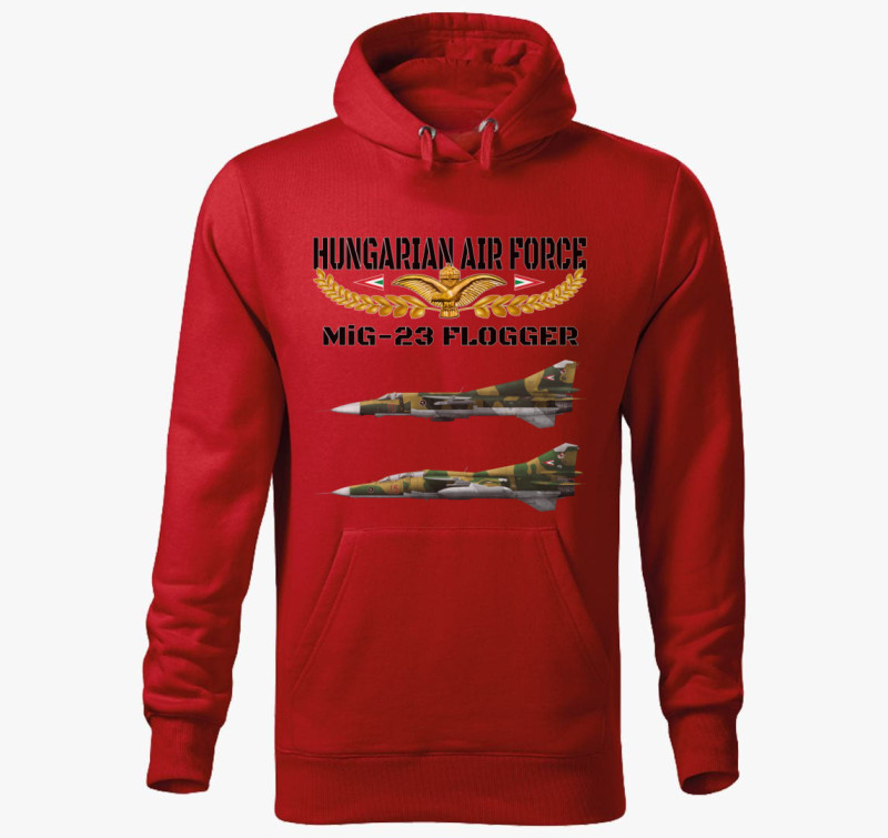 Aranysas MiG-23 kapucnis pulóver — Piros