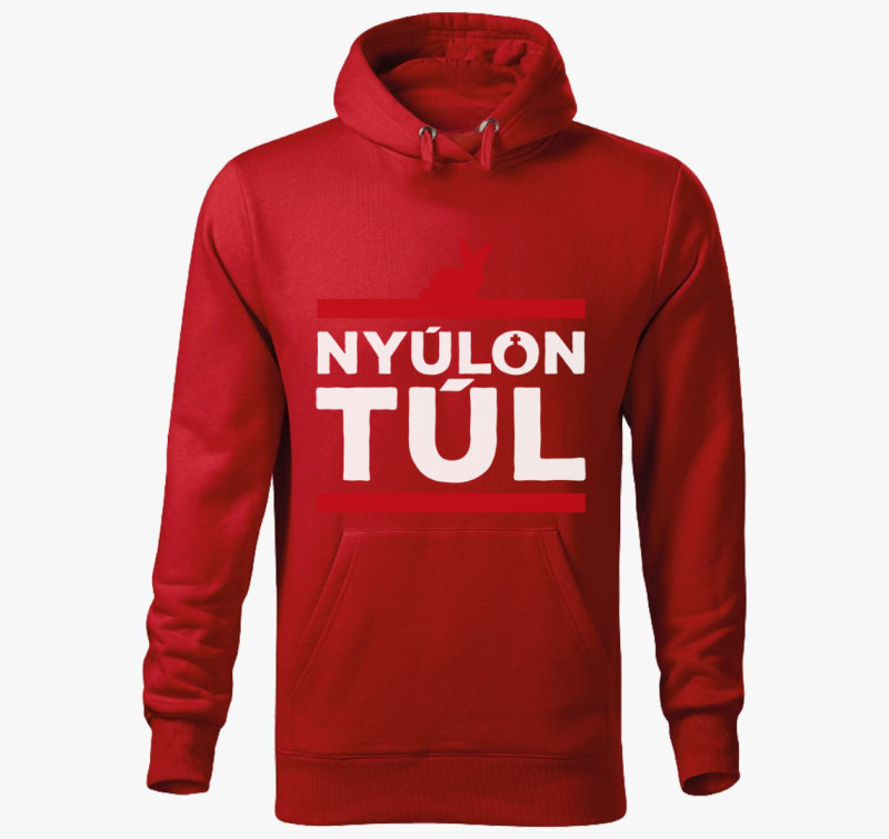 Nyúlon túl - Gyalog galopp kapucnis pulóver — Piros