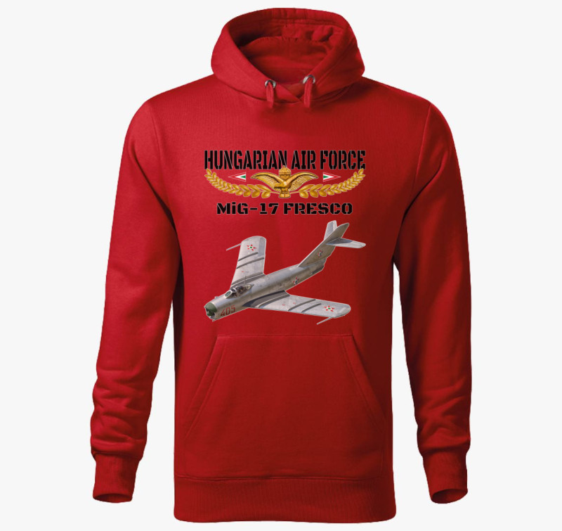 Aranysas MiG-17 kapucnis pulóver — Piros
