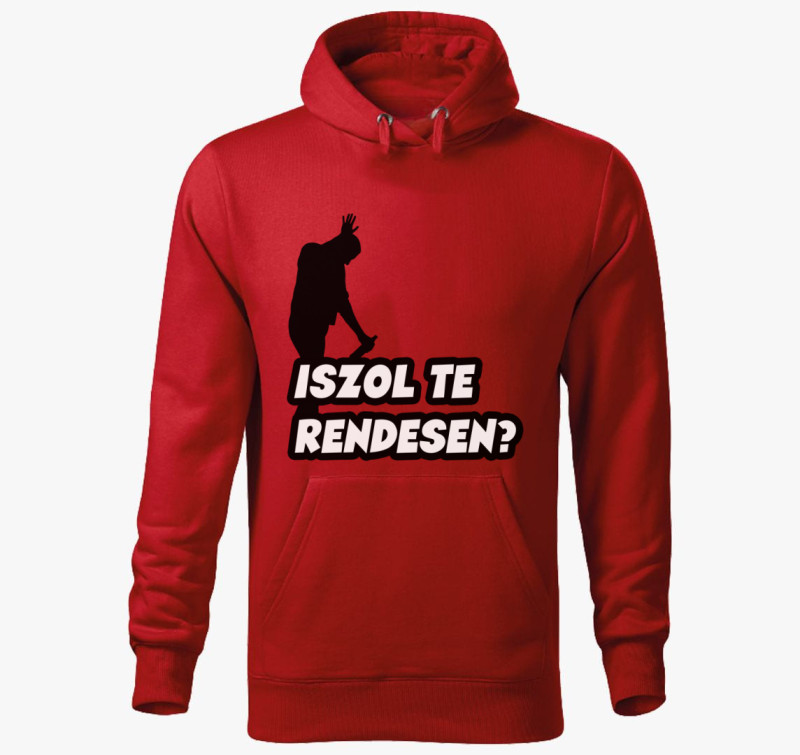Iszol te rendesen kapucnis pulóver — Piros