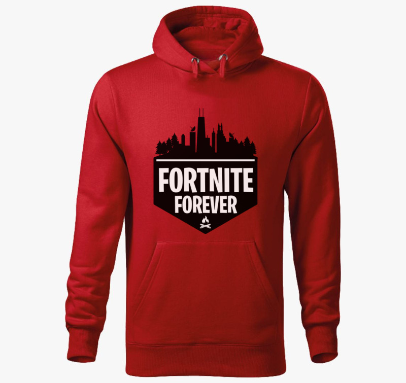 Fortnite forever kapucnis pulóver — Piros