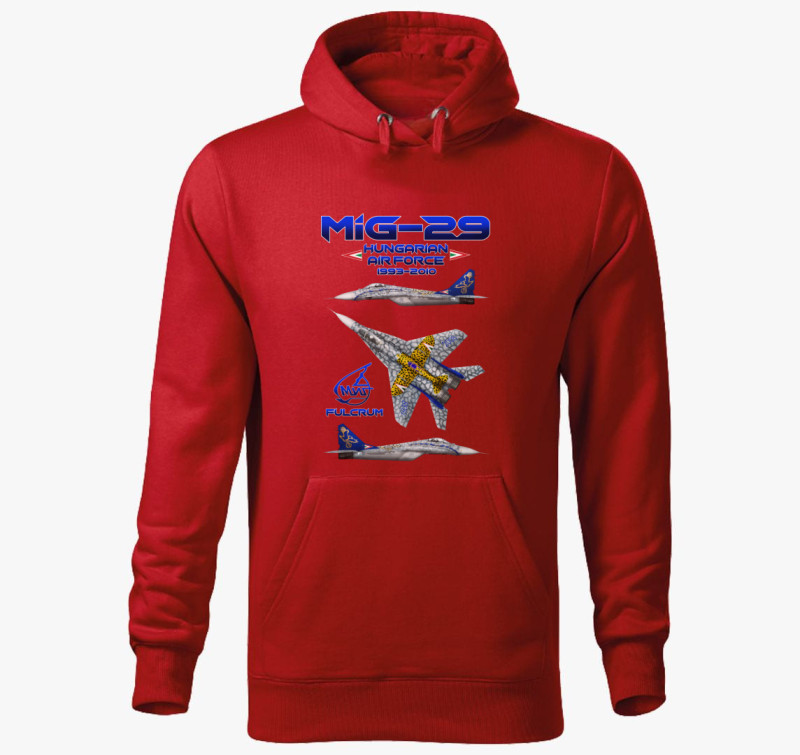 MiG-29 Gracy emlék kapucnis pulóver — Piros