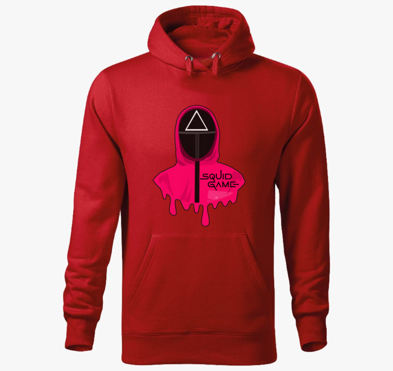 Squid Game Triangle Guard kapucnis pulóver — Piros