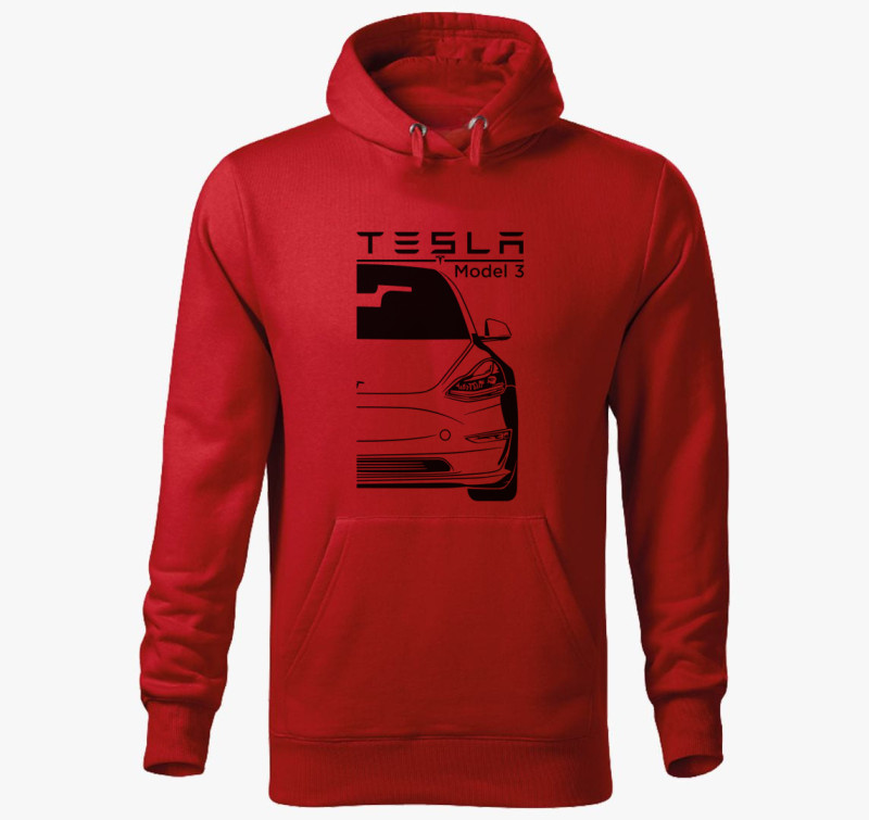 MODEL3BIG kapucnis pulóver — Piros