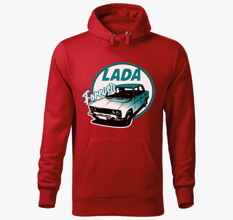 Lada szerelmeseinek kapucnis pulóver — Piros
