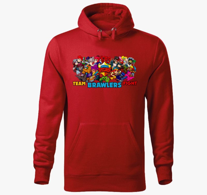 Brawl Stars - Team Brawlers Fight kapucnis pulóver — Piros