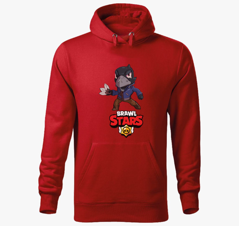 Brawl Stars Heroes - Holló kapucnis pulóver — Piros
