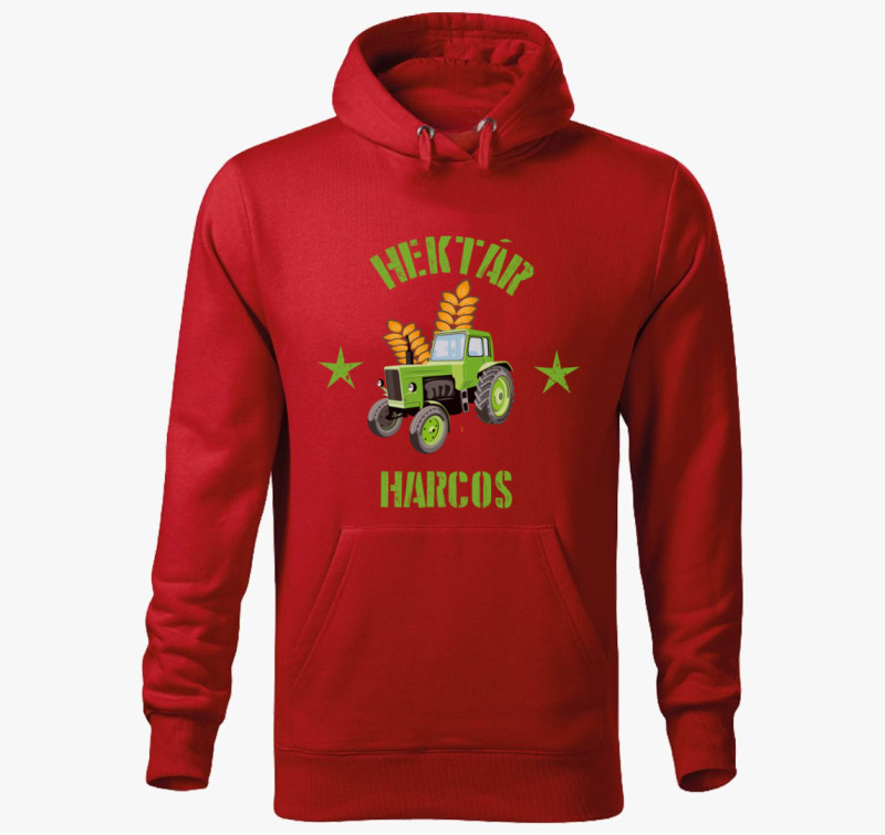 Hektár Harcos kapucnis pulóver — Piros