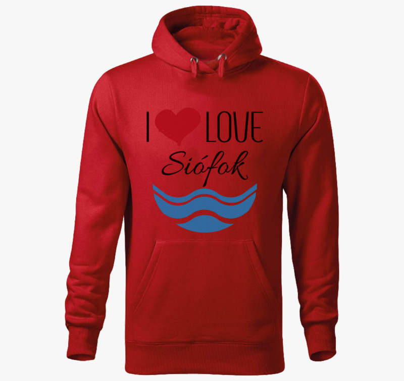 I love Siófok kapucnis pulóver — Piros