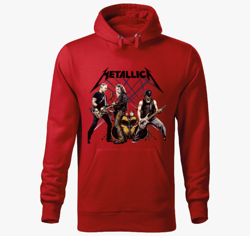 Metallica Band Art kapucnis pulóver — Piros