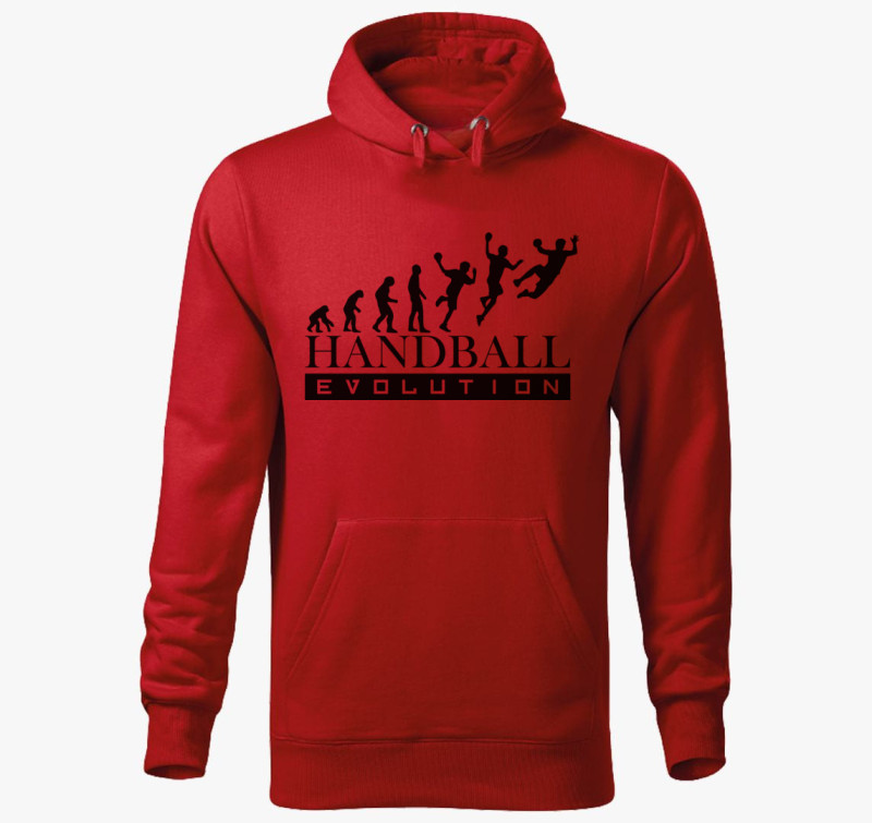 Handball evolution feliratos kapucnis pulóver — Piros