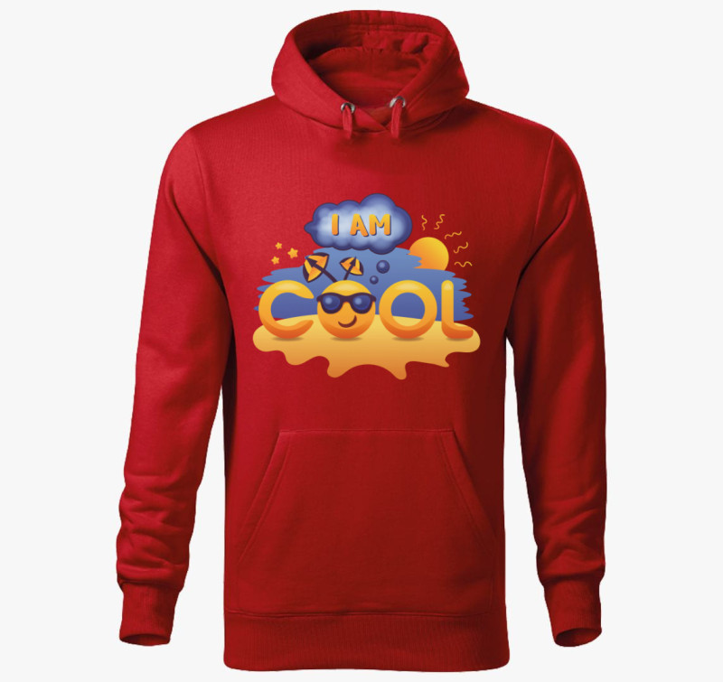 Cool kapucnis pulóver — Piros