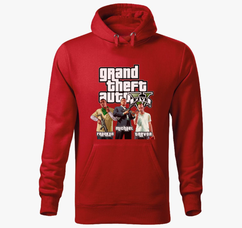 GTA V karakterek kapucnis pulóver — Piros