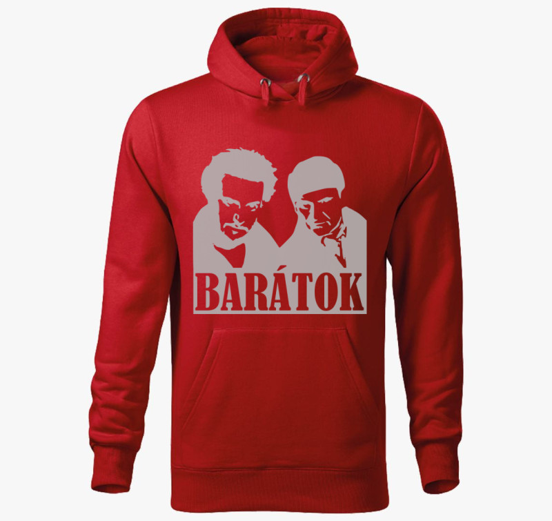 Reszkessetek barátok kapucnis pulóver — Piros