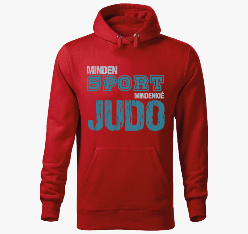 Minden sport judo kapucnis pulóver — Piros