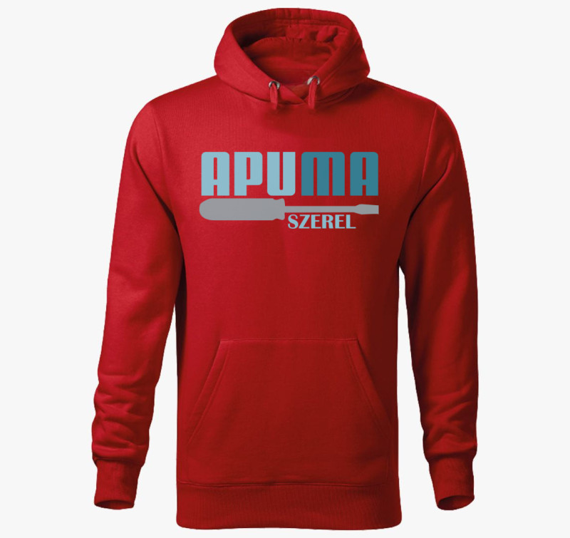 Apu ma szerel kapucnis pulóver — Piros