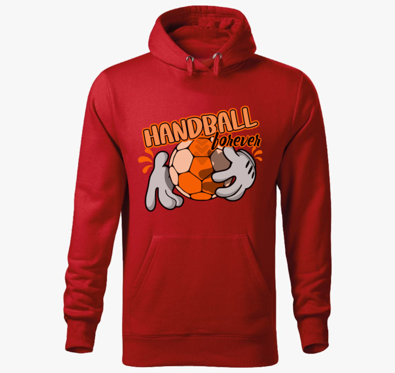 Comic handball kapucnis pulóver — Piros