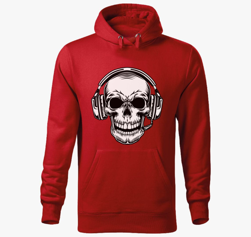 Skull koponya 3 kapucnis pulóver — Piros