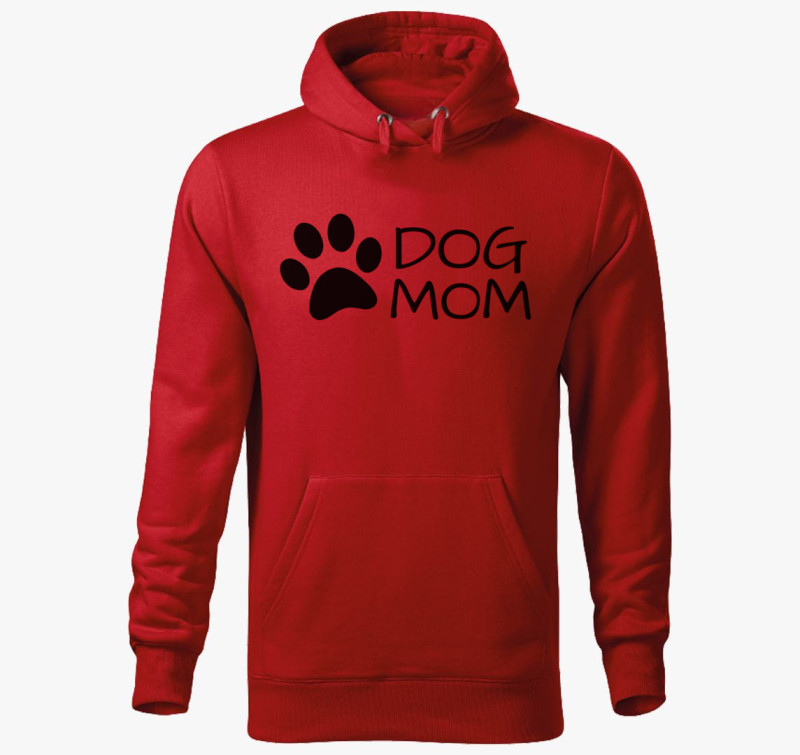 Dog mom tappancs kapucnis pulóver — Piros