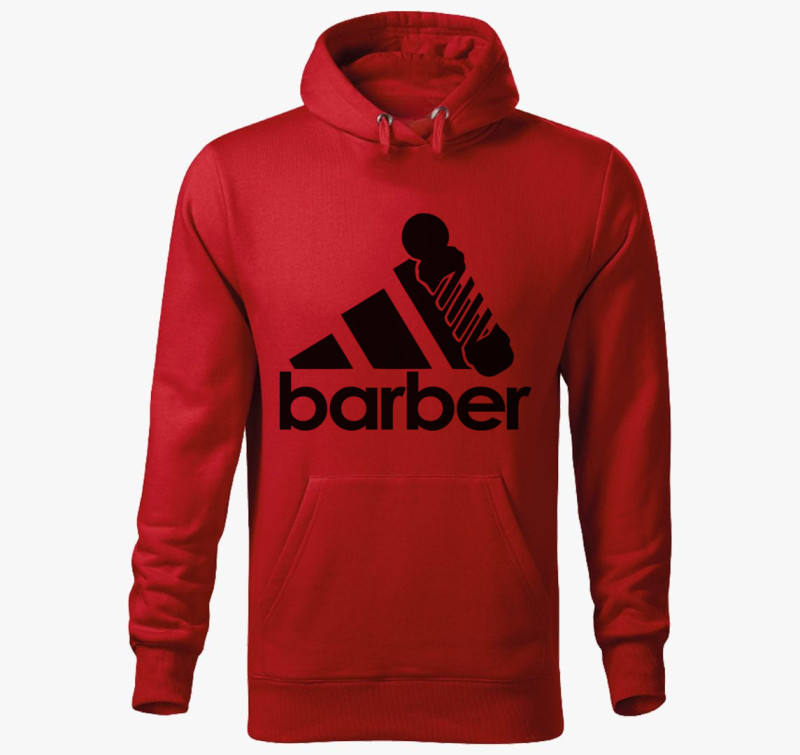 Barber márkás kapucnis pulóver — Piros