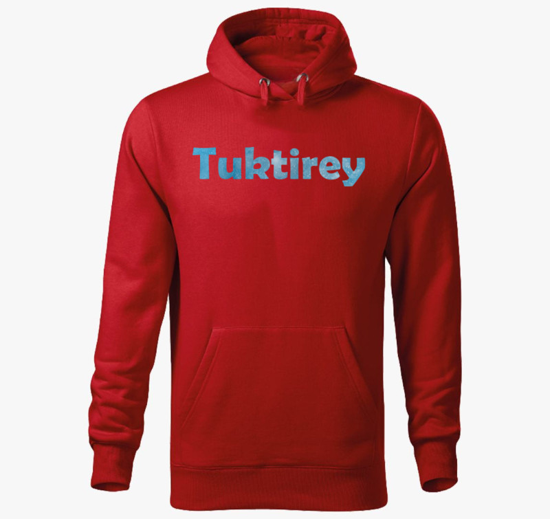 Tuktirey kapucnis pulóver — Piros