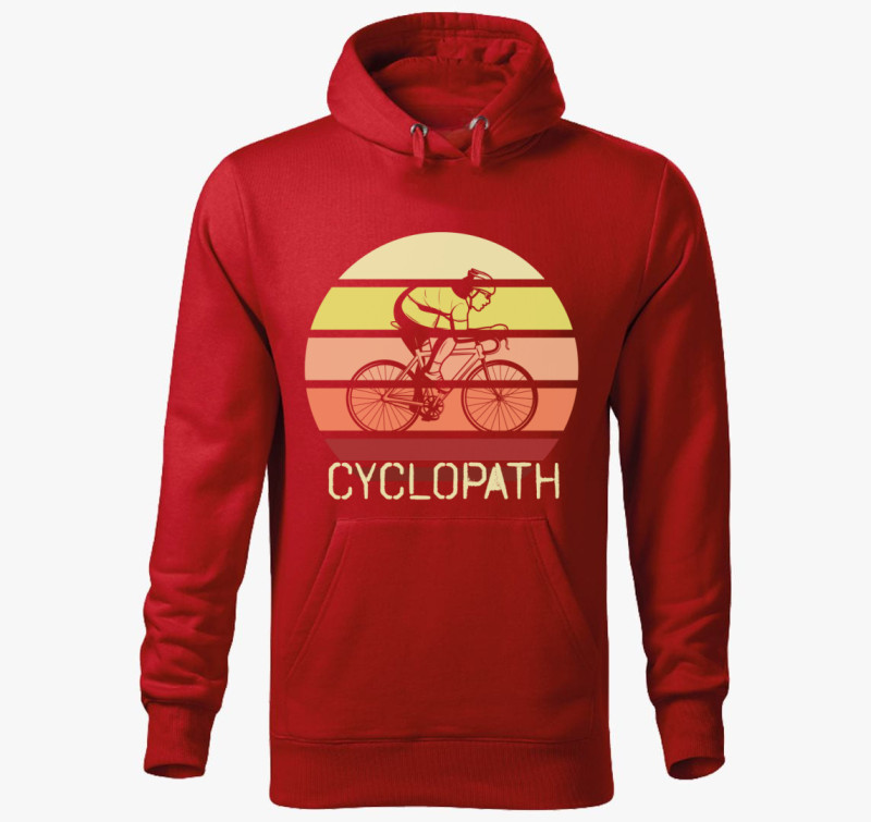 Cyclopath barna kapucnis pulóver — Piros