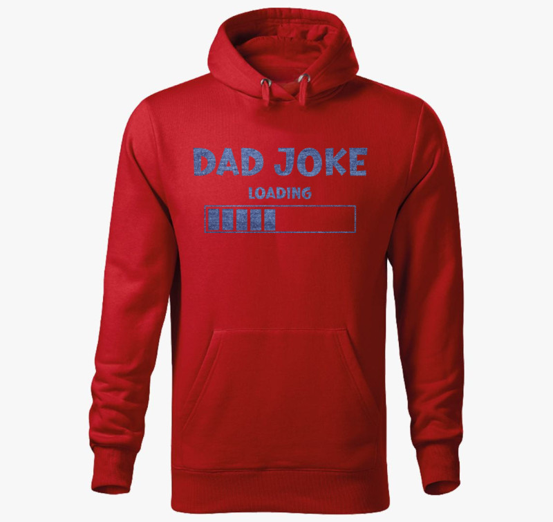 Dad joke jeans kapucnis pulóver — Piros