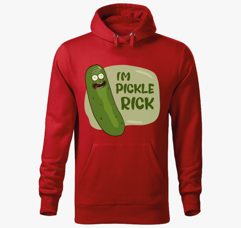 Uborka Rick kapucnis pulóver — Piros