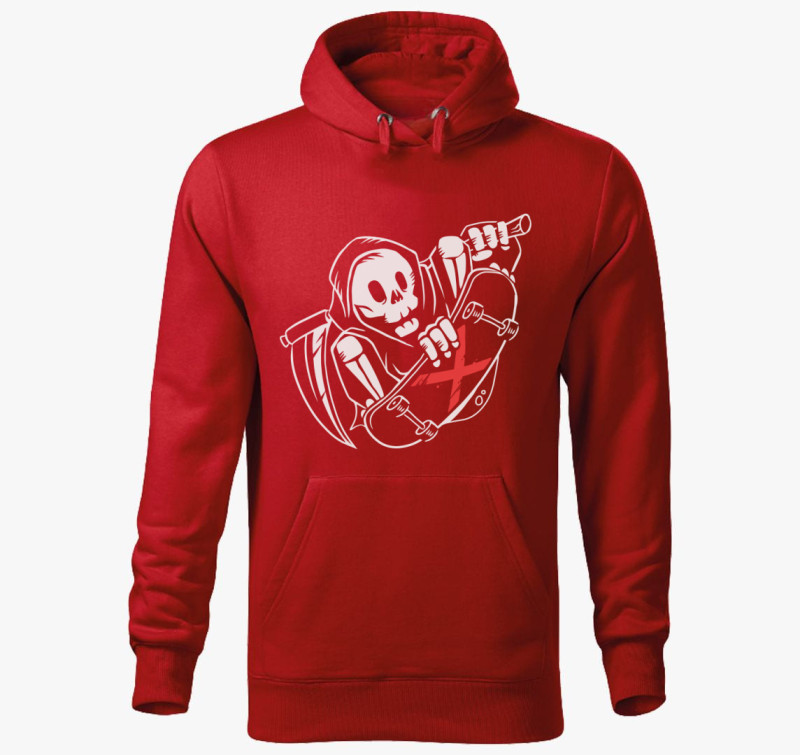Skate or Die! kapucnis pulóver — Piros