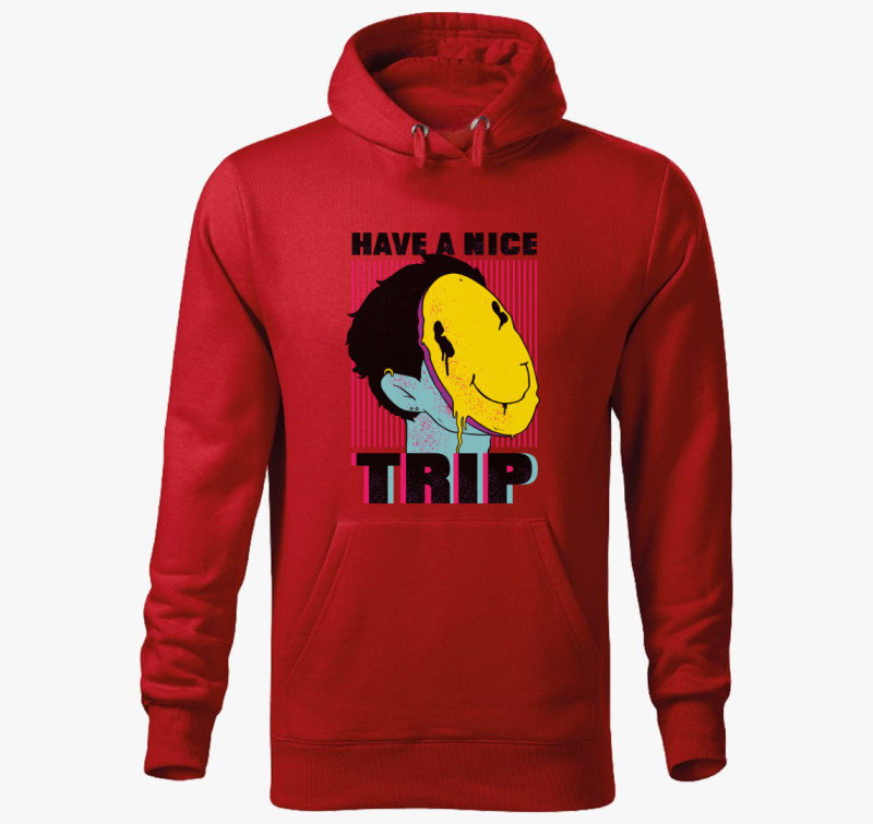 Have a nice trip kapucnis pulóver — Piros