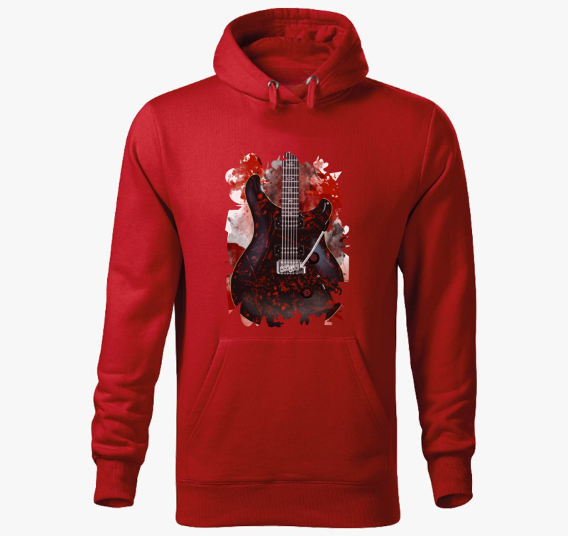 Orianthi gitár kapucnis pulóver — Piros