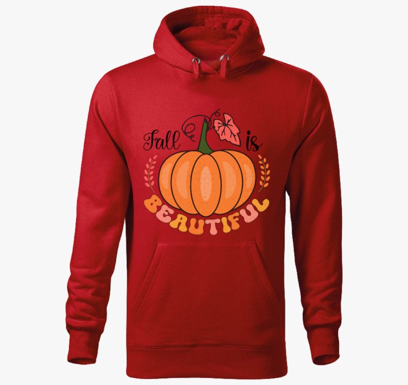 Fall kapucnis pulóver — Piros