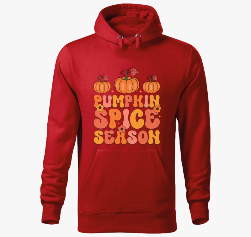 Pumpkinspice kapucnis pulóver — Piros