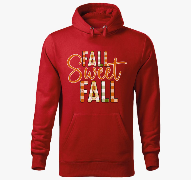 Fall Sweet Fall kapucnis pulóver — Piros