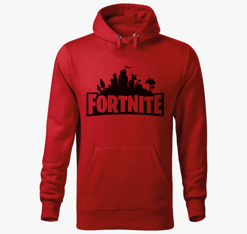 Fortnite kapucnis pulóver — Piros