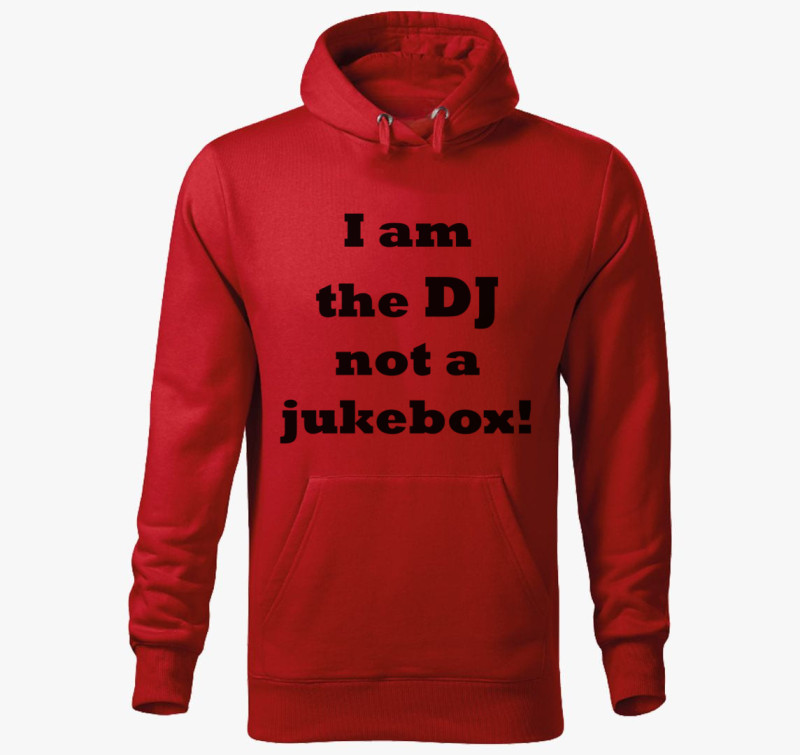 DJ jukebox kapucnis pulóver — Piros