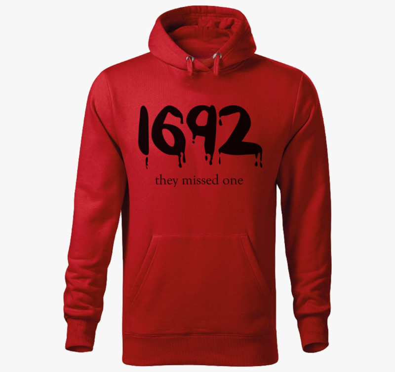 1692 kapucnis pulóver — Piros