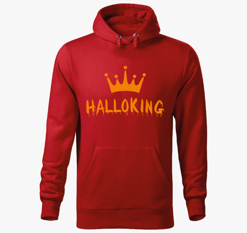 HalloKing narancssárga kapucnis pulóver — Piros