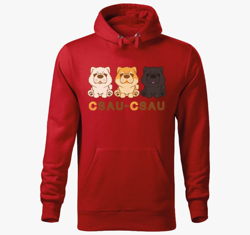 3 csaucsau kapucnis pulóver — Piros