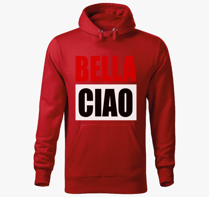 Bella Ciao kapucnis pulóver — Piros