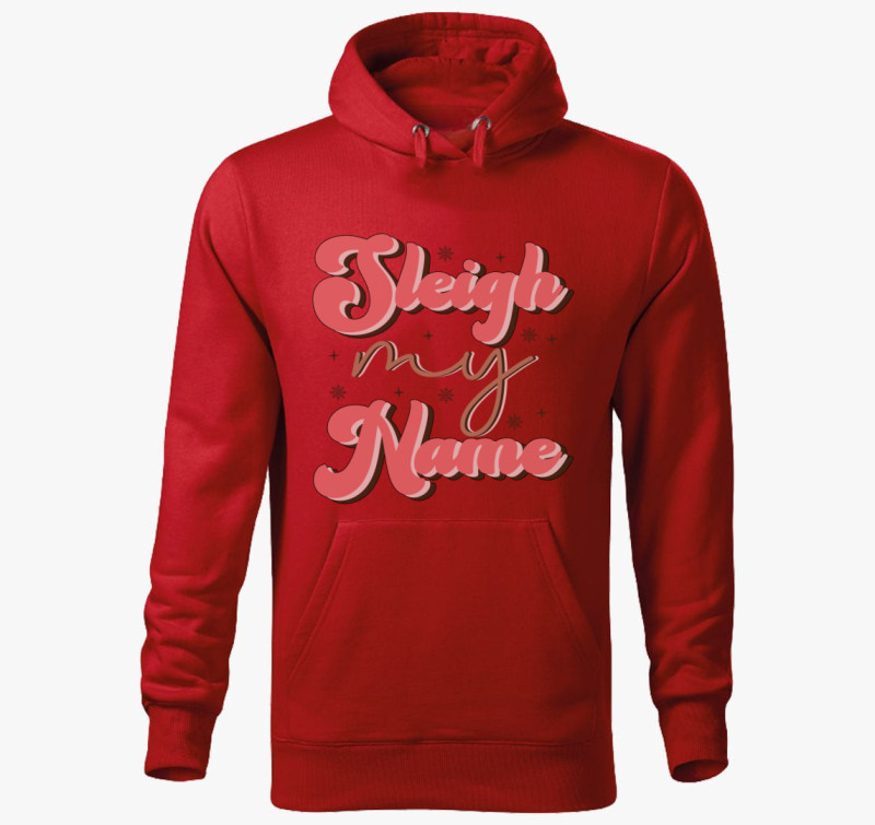 Sleigh my name kapucnis pulóver — Piros