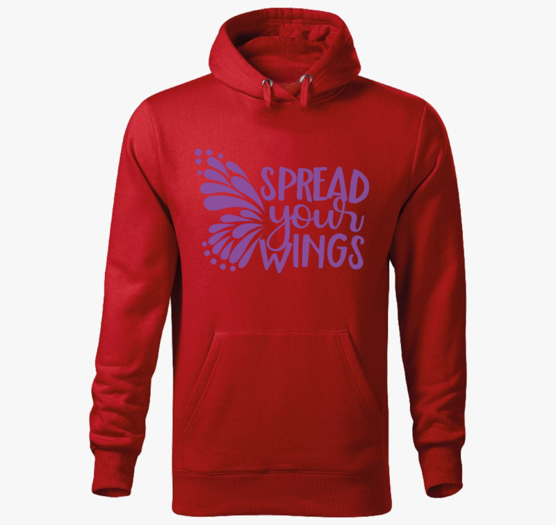 Spread wings lila kapucnis pulóver — Piros