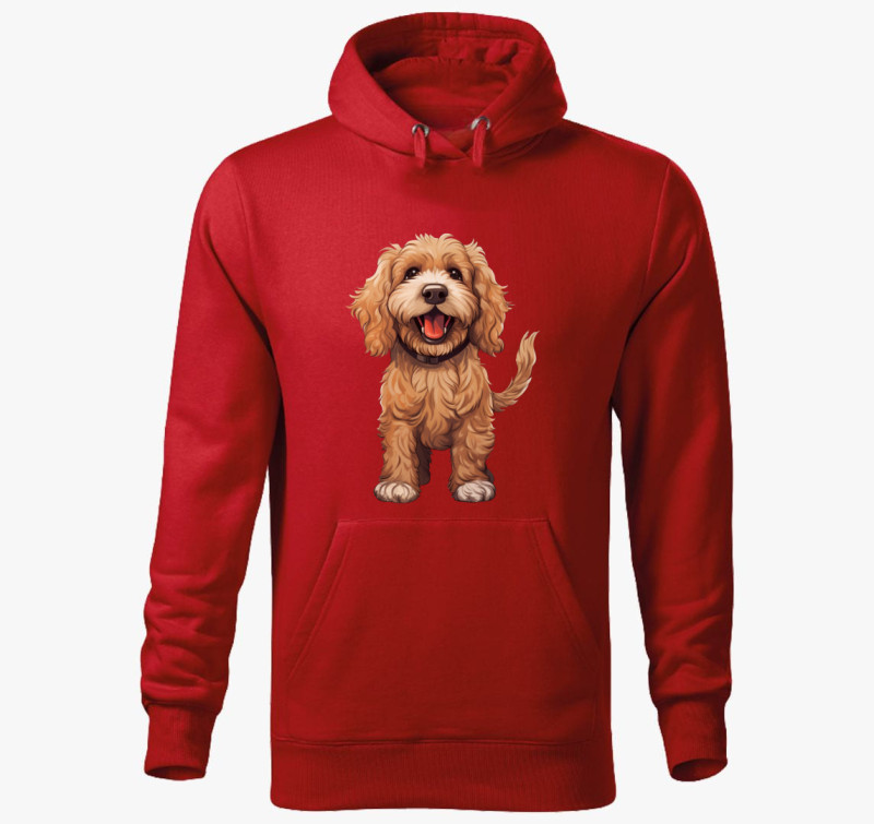 Cockapoo kapucnis pulóver — Piros