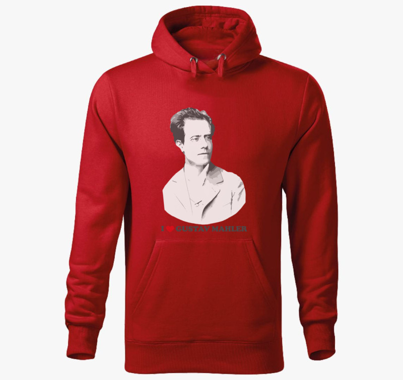 Mahler love portrait kapucnis pulóver — Piros