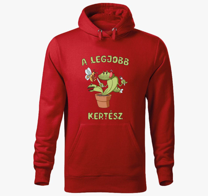 Legjobb kertész kapucnis pulóver — Piros