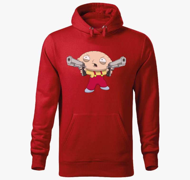 Stewie Griffin kapucnis pulóver — Piros