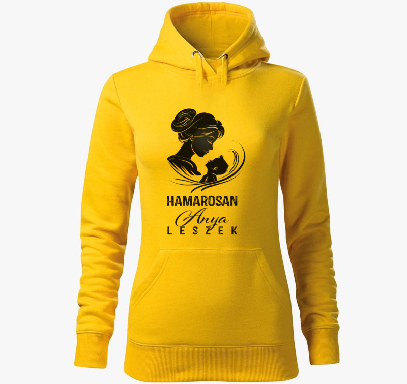 Hamarosan Anya leszek kapucnis pulóver — Sárga