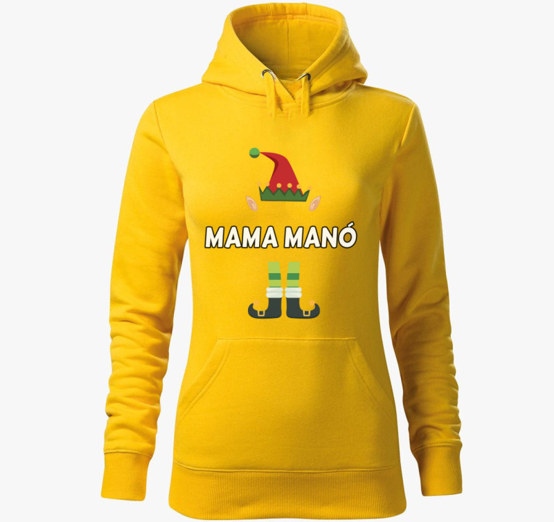 Mama manó 2 kapucnis pulóver — Sárga