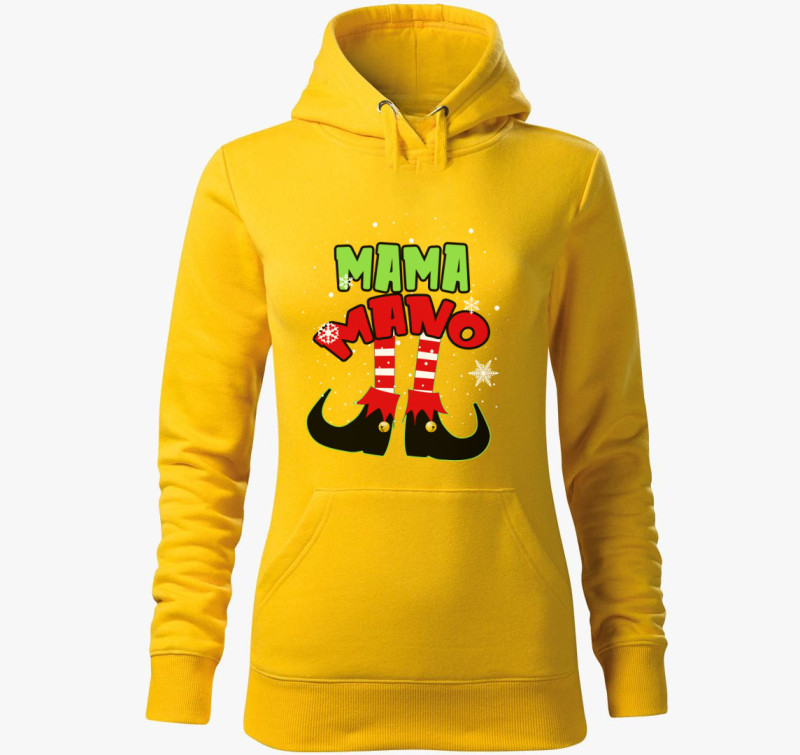 Mama manó kapucnis pulóver — Sárga