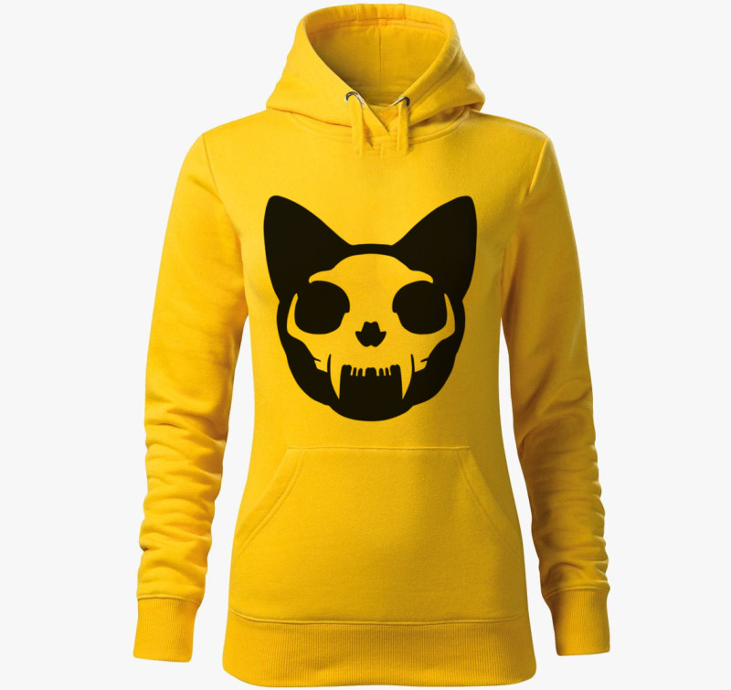 Bat Cat - Csajos kapucnis pulóver — Sárga